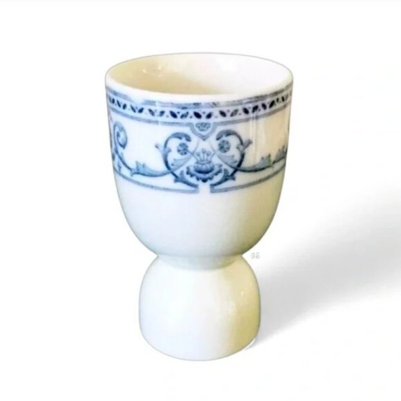 VINTAGE Chinese Hand painted Porcelain Double Egg Cup - Picture 10 of 11